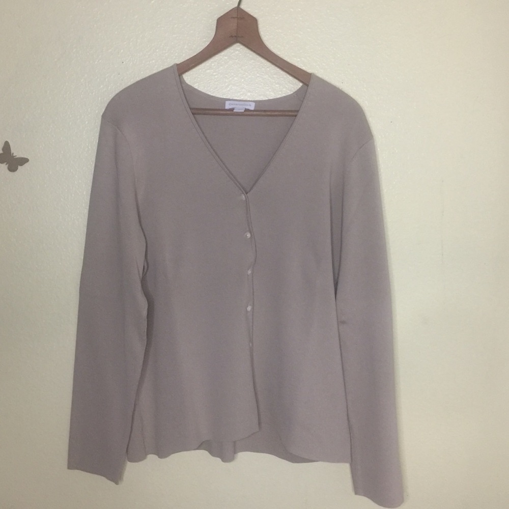 Charter Club beige cardigan